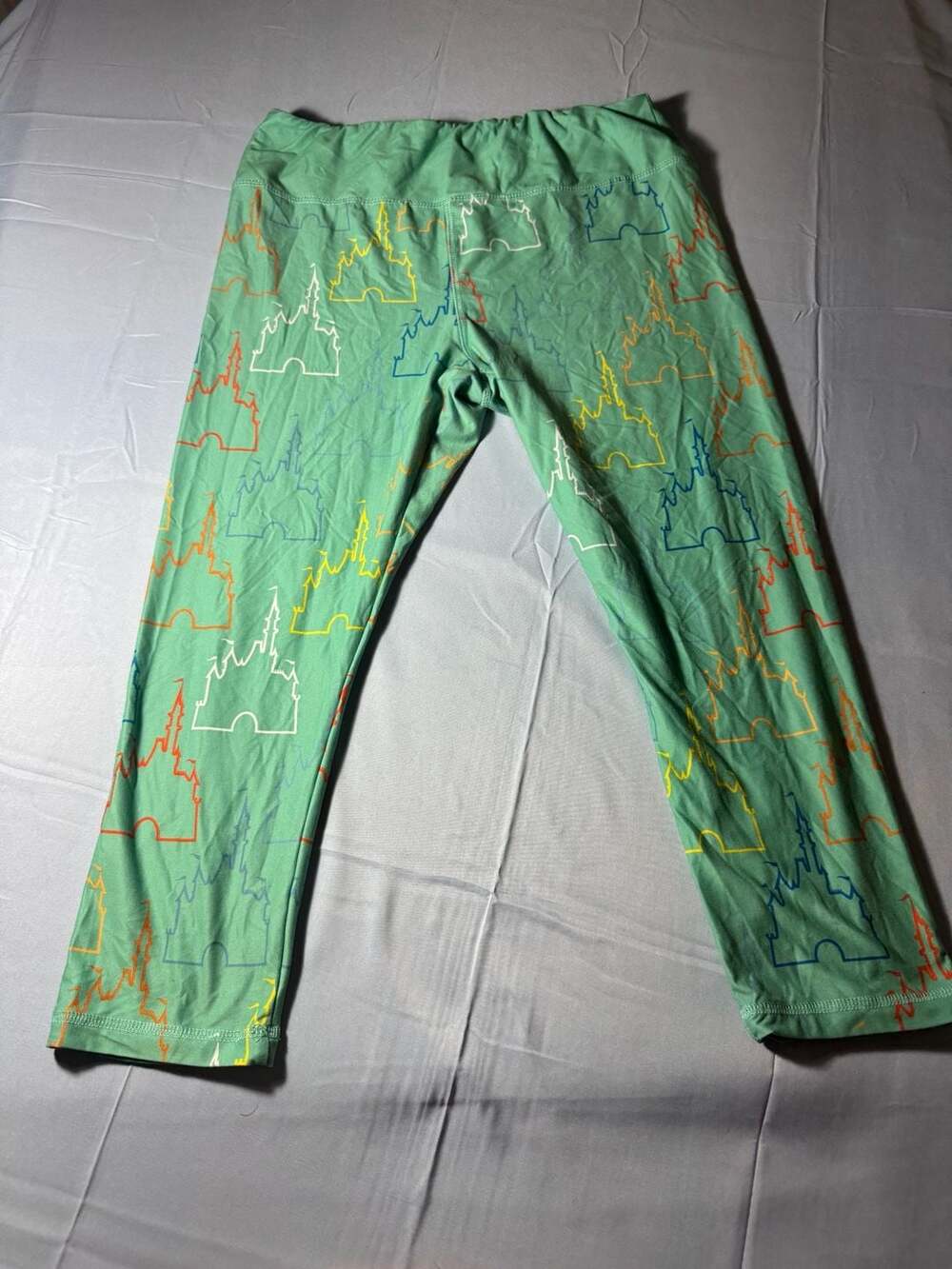 Disney Parks Women's Cinderella Castle Pattern Crop Leggings